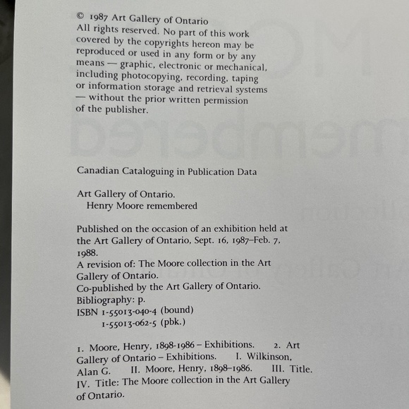 Art book: Henry Moore Remembered, from AGO (Toronto), 1987 - Picture 6 of 16